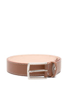 Cintura in pelle per bambino Colorichiari marrone con chiusura con fibbia e design a punta di diamante - Rubino Kids