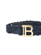 Cintura per bambina Balmain Kids blu navy con fibbia - Rubino Kids