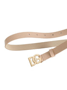 Cintura per bambina Dolce & Gabbana Kids rosa con fibbia con logo color oro - Rubino Kids