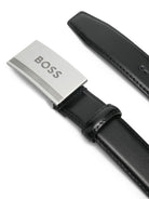 CIntura per bambino Boss Kids nera con dettaglio logo - Rubino Kids