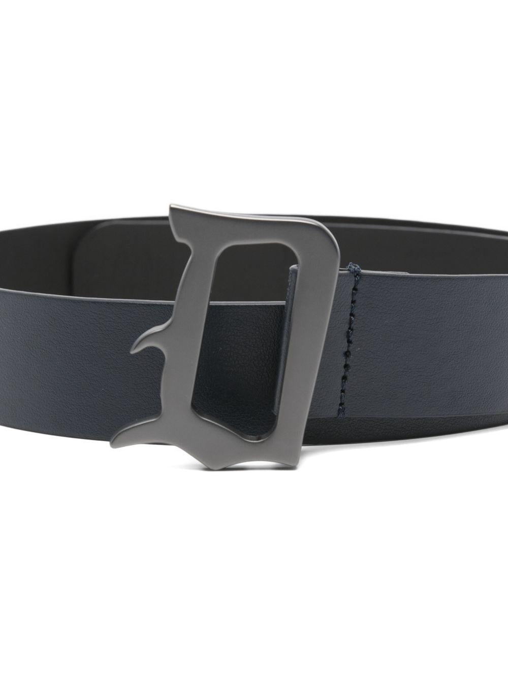 Cintura per bambino DONDUP Kids blu con fibbia con logo - Rubino Kids