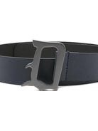 Cintura per bambino DONDUP Kids blu con fibbia con logo - Rubino Kids