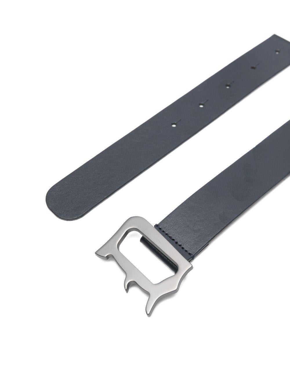 Cintura per bambino DONDUP Kids blu con fibbia con logo - Rubino Kids