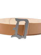 Cintura per bambino DONDUP Kids marrone con fibbia con logo - Rubino Kids