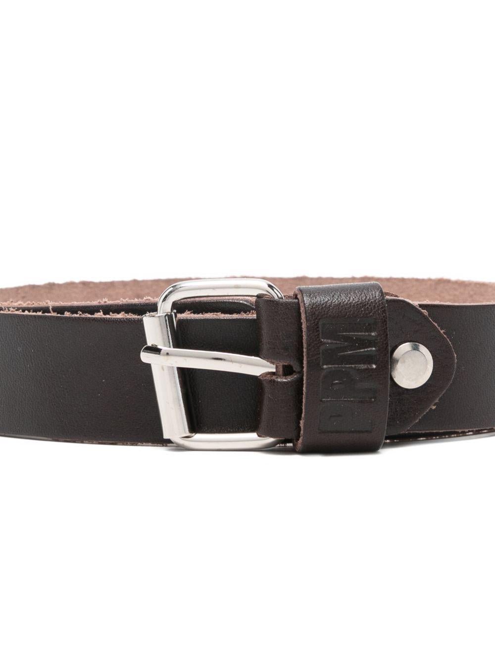 Cintura per bambino Paolo Pecora Kids marrone in pelle con fibbia - Rubino Kids