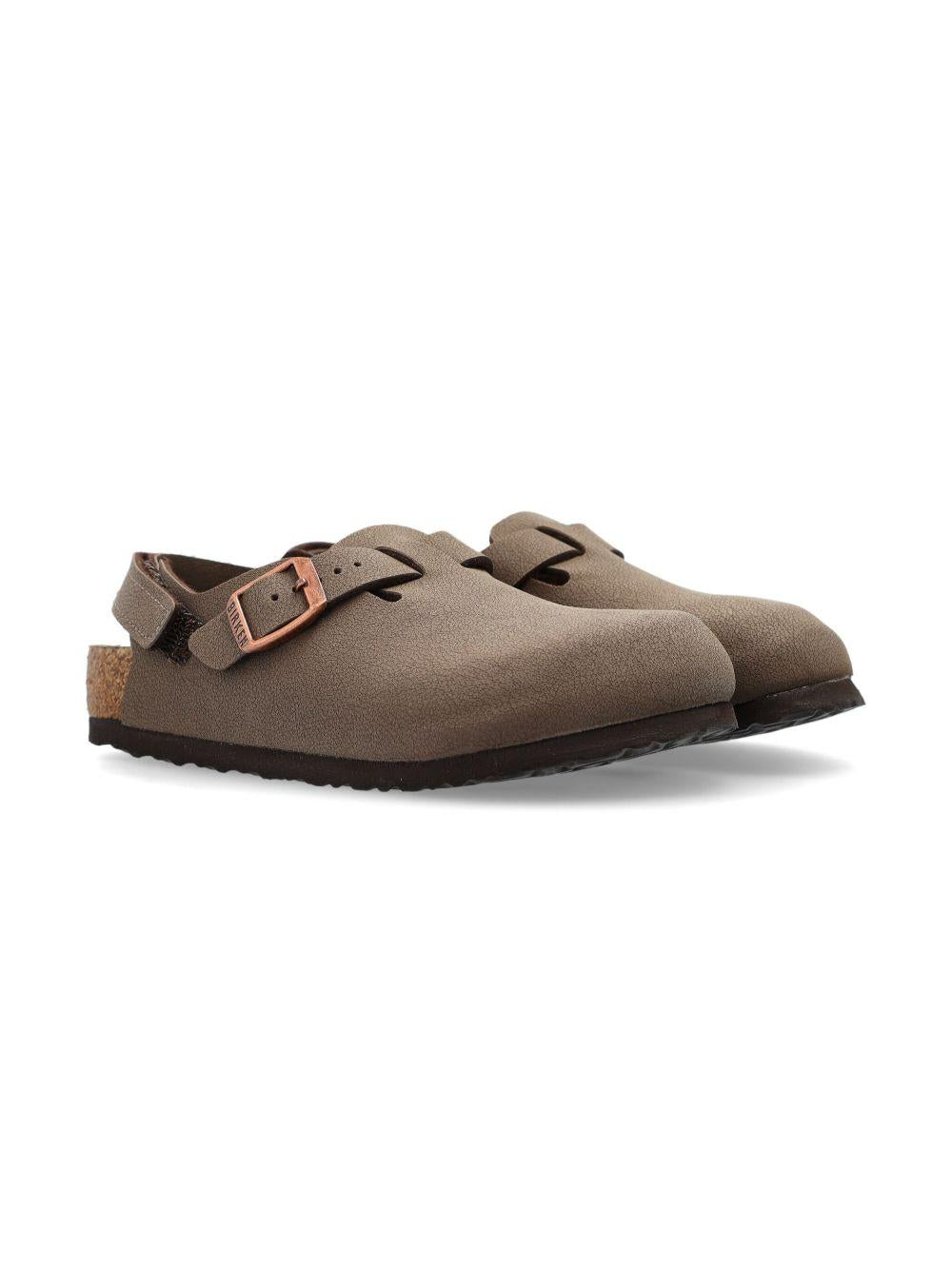 Clogs Tokio per bambini Birkenstock Kids marrone con cinturino posteriore - Rubino Kids