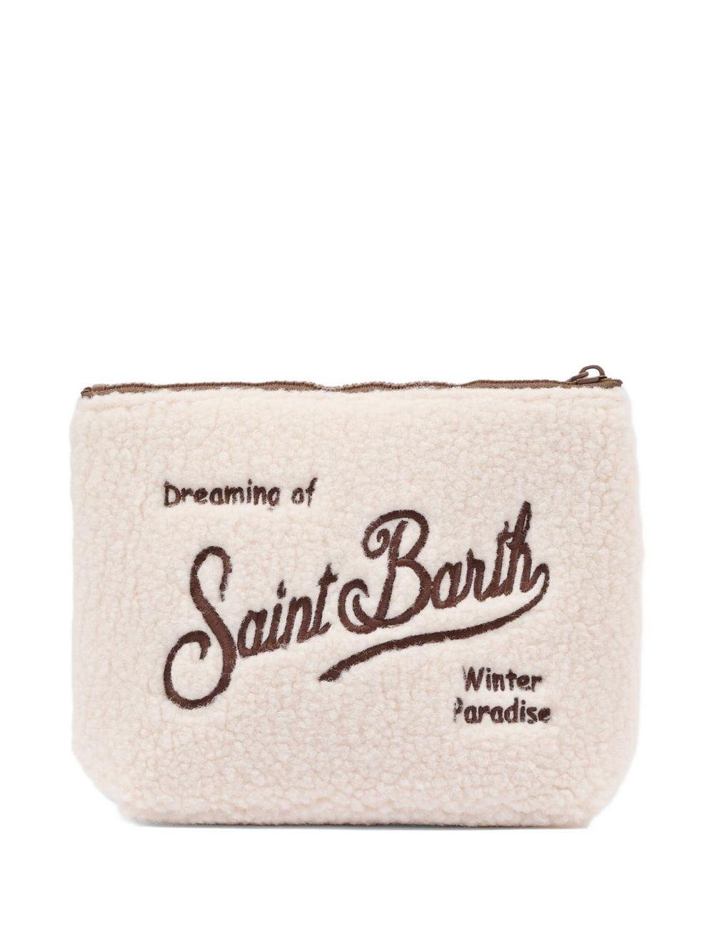 Clutch MC2 Saint Barth Kids beige con stampa logo - Rubino Kids