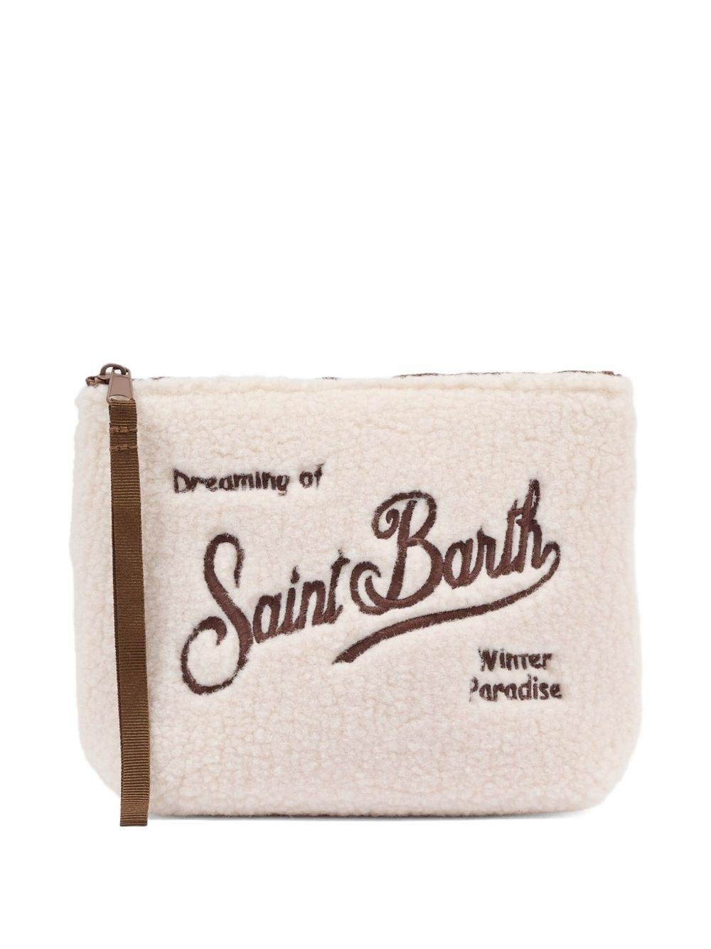 Clutch MC2 Saint Barth Kids beige con stampa logo - Rubino Kids