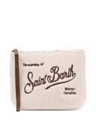 Clutch MC2 Saint Barth Kids beige con stampa logo - Rubino Kids