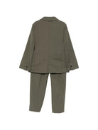 Completo a due pezzi per bambino Paola Pecora Kids verde con revers a lancia - Rubino Kids