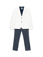 Completo comfort per bambino Colorichiari bianco e blu con chiusura monopetto - Rubino Kids