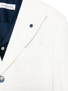 Completo comfort per bambino Colorichiari bianco e blu con chiusura monopetto - Rubino Kids