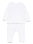 Completo con pantaloni per neonato POLO RALPH LAUREN KIDS bianco in maglia a trecce - Rubino Kids