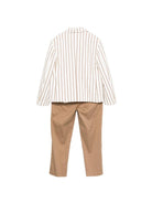 Completo confort per bambino Colorichiari beige con design gessato - Rubino Kids