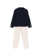 Completo doppiopetto per bambino Colorichiari blu con catena rimovibile (5 pezzi) - Rubino Kids