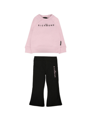 Completo felpa e pantaloni per neonata John Richmond Junior rosa