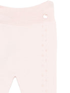 Completo maglioncino e pantaloni per neonata Paz Rodriguez rosa con lavorazione a pointelle - Rubino Kids