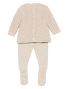 Completo maglione e pantaloni per neonata Paz Rodrìguez beige con chiusura con bottoni - Rubino Kids