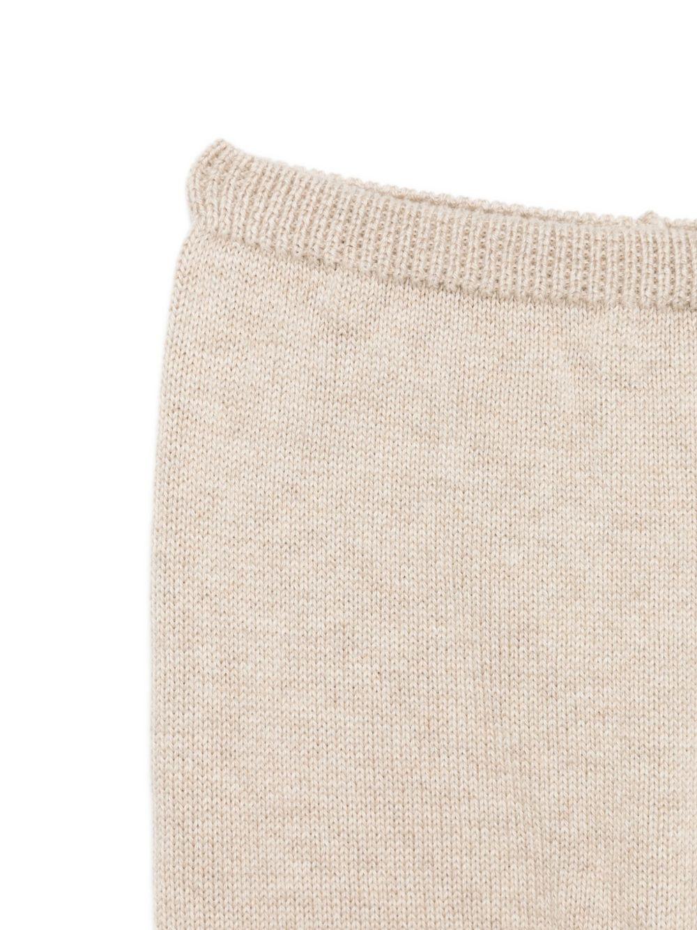 Completo maglione e pantaloni per neonata Paz Rodrìguez beige con chiusura con bottoni - Rubino Kids