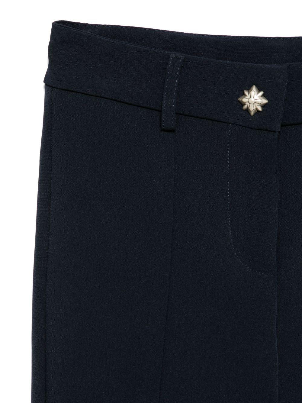 Completo per bambina John Richmond Junior blu monopetto con tasca a filetto sul petto - Rubino Kids