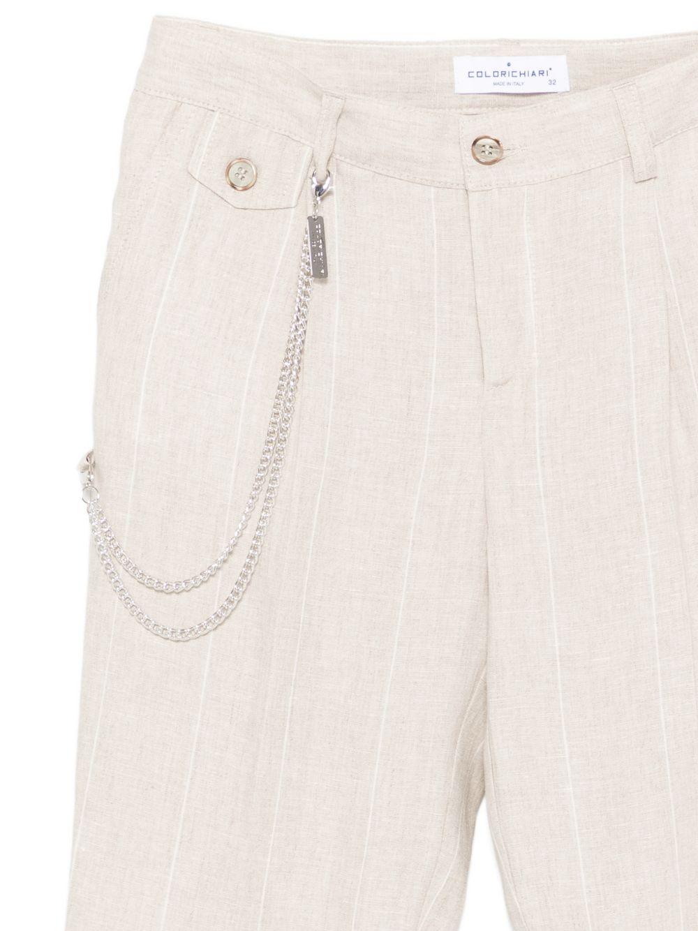 Completo per bambino Colorichiari beige con motivo gessato (5 pezzi) - Rubino Kids