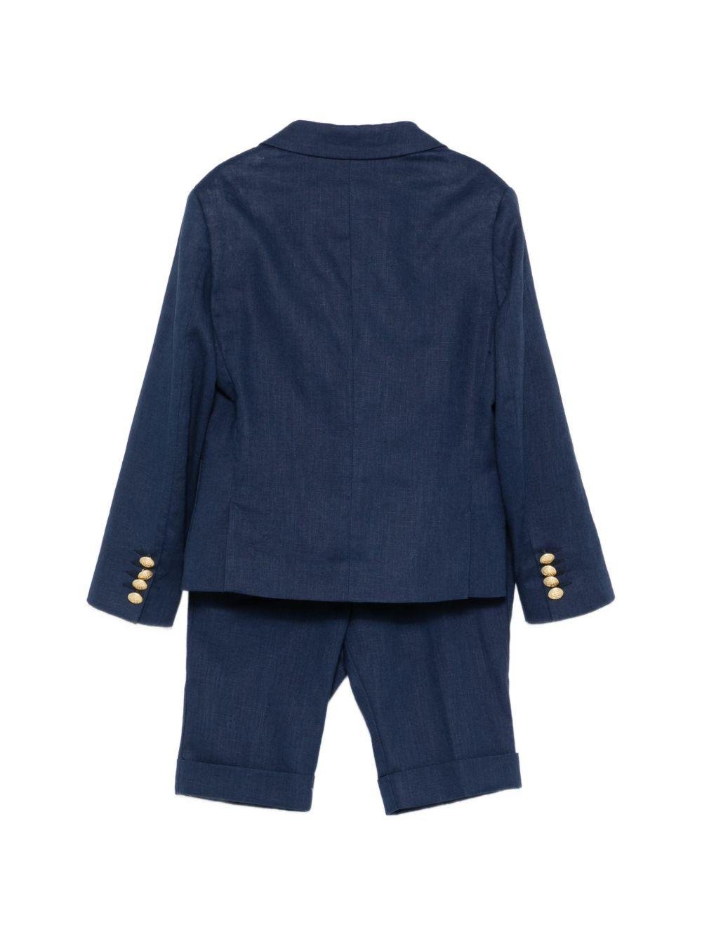 Completo per bambino Colorichiari blu a doppiopetto - Rubino Kids
