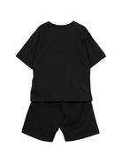 Completo per bambino Moschino Kids nero con logo sul davanti - Rubino Kids