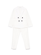 Completo per bambino Paolo Pecora Kids bianco con giacca doppiopetto - Rubino Kids