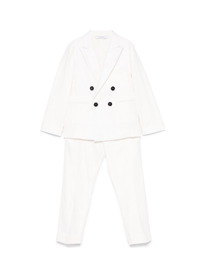 Completo per bambino Paolo Pecora Kids bianco con giacca doppiopetto