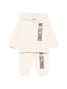 Completo per neonati Moschino Kids beige con logo stampato - Rubino Kids