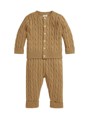 Polo Ralph Lauren Kids Brown Knitted Baby Set