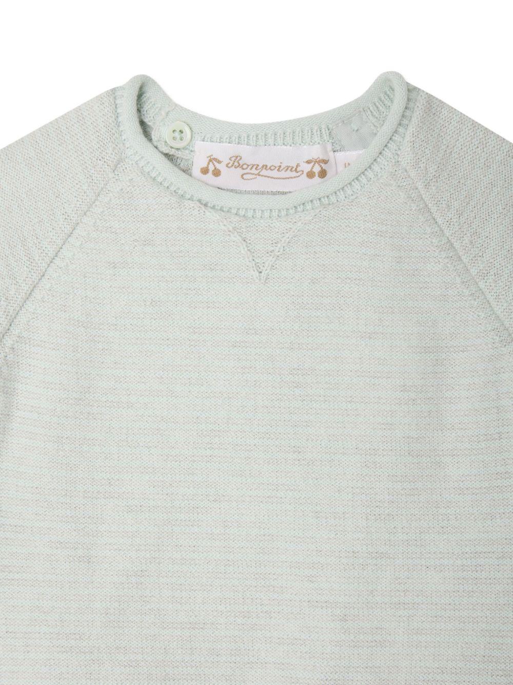 Completo per neonato Bonpoint verde a girocollo - Rubino Kids