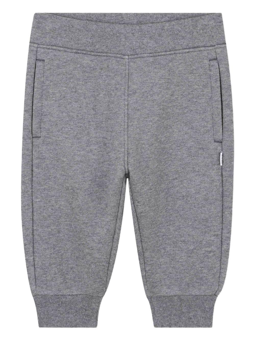 Completo per neonato Boss Kids grigio con applicazione logo - Rubino Kids