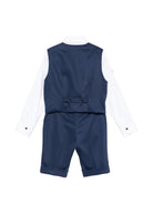 Completo per neonato Colorichiari blu con papillon - Rubino Kids