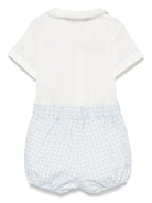 Completo per neonato La Stupenderia bianco a quadretti con colletto Peter Pan - Rubino Kids