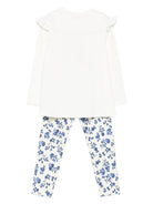 Completo t-shirt e leggins per bambina Monnalisa multicolore con stampa grafica - Rubino Kids