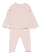 Completo t-shirt e pantaloni per neonati Il Gufo beige con motivo gufo - Rubino Kids