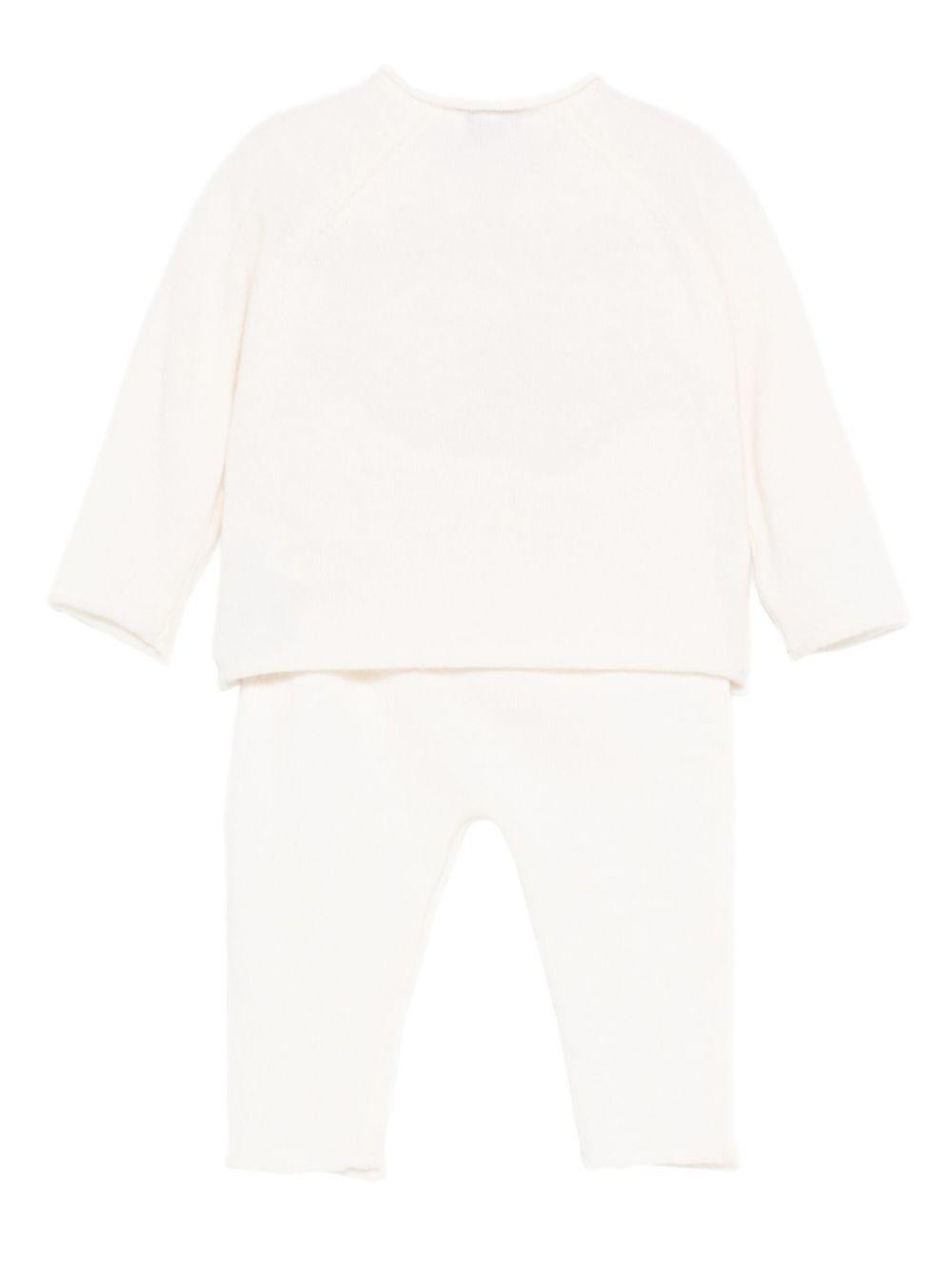 Completo t-shirt e pantaloni per neonati Il Gufo bianco con motivo gufo - Rubino Kids