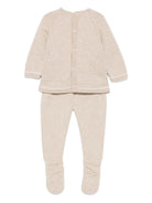 Completo t-shirt e pantaloni per neonati Paz Rodriguez beige con bottoni - Rubino Kids