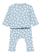 Completo t-shirt e pantaloni per neonato Petit Bateau azzurro con stampa orso - Rubino Kids
