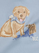 Completo t-shirt e shorts per neonato Polo Ralph Lauren Kids blu con stampa cagnolino sul davanti - Rubino Kids