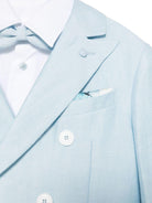 Completo tre pezzi per bambino Colorichiari azzurro con chiusura doppiopetto - Rubino Kids