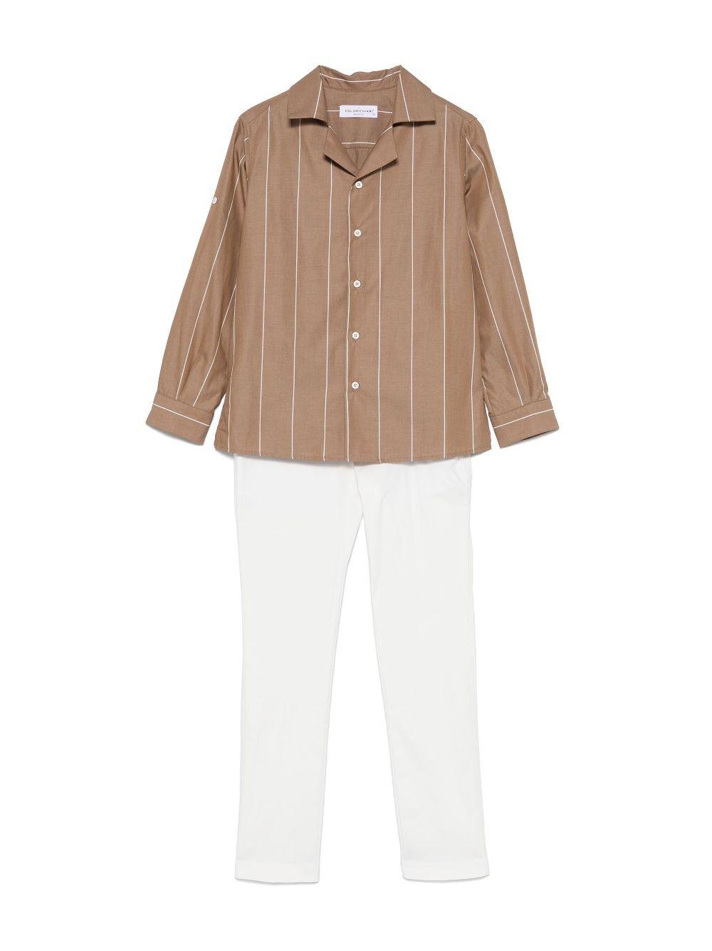 Completo tre pezzi per bambino Colorichiari bianco con chiusura doppiopetto - Rubino Kids