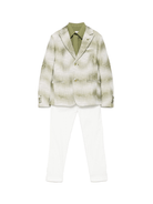 Completo tre pezzi per bambino Colorichiari verde con chiusura monopetto - Rubino Kids