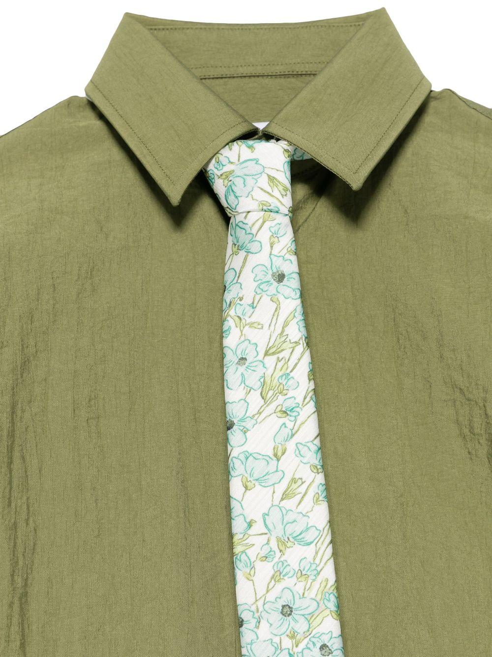 Completo tre pezzi per bambino Colorichiari verde in lino - Rubino Kids