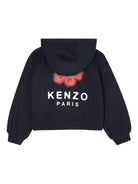 Completo tuta sportiva per bambina Kenzo Kids blu con grafica sul davanti - Rubino Kids