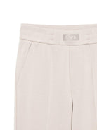 Completo tuta sportiva per bambino Emporio Armani Kids beige con etichetta con logo - Rubino Kids