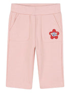Completo tuta sportiva per neonata Kenzo Kids rosa con logo stampato - Rubino Kids