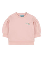 Completo tuta sportiva per neonata Kenzo Kids rosa con logo stampato - Rubino Kids