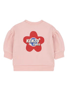 Completo tuta sportiva per neonata Kenzo Kids rosa con logo stampato - Rubino Kids